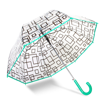 Auto Open 52" Arc Fashion Bubble Stick Umbrella