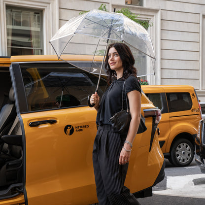 Auto Open 52" Arc Fashion Bubble Stick Umbrella