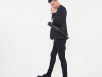 WindPro® Vented Auto Open 58" Arc Jumbo Compact Umbrella with Ergonomic Wood Grip and Shoulder Strap