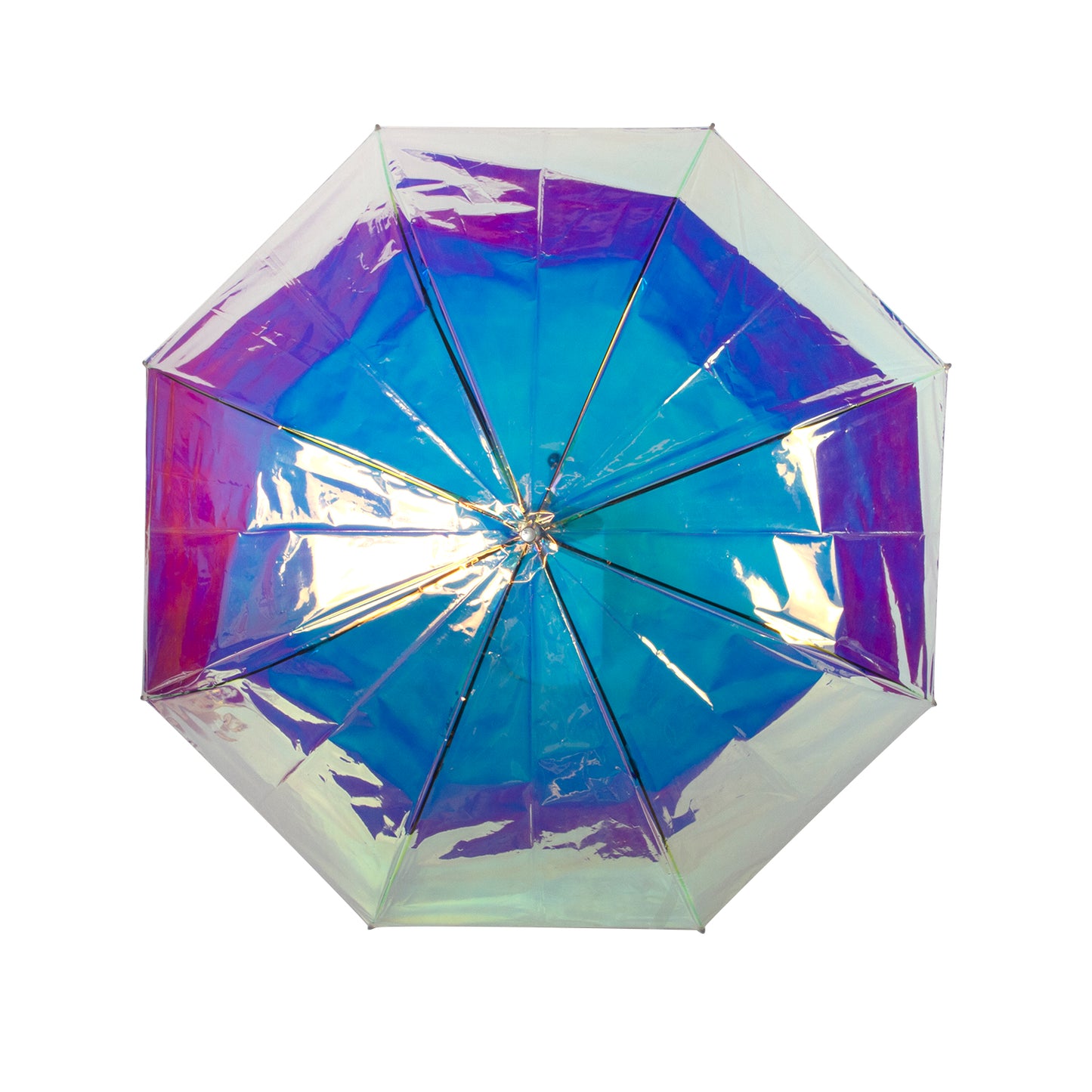 Iridescent Auto Open 50" Arc Stick Umbrella