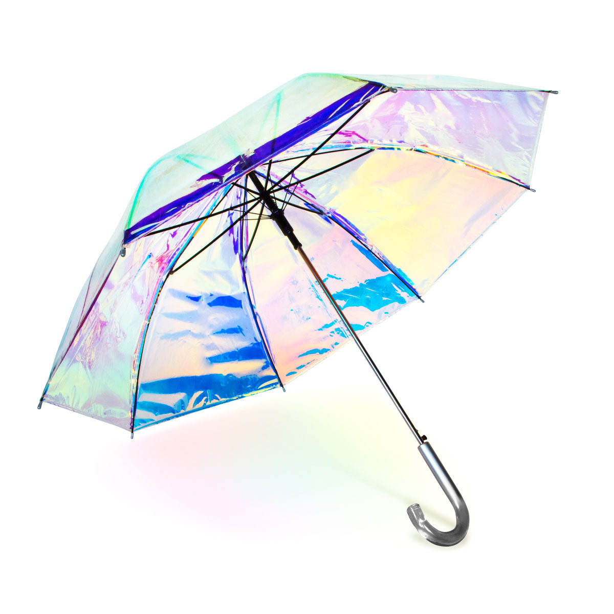 Iridescent Auto Open 50" Arc Stick Umbrella