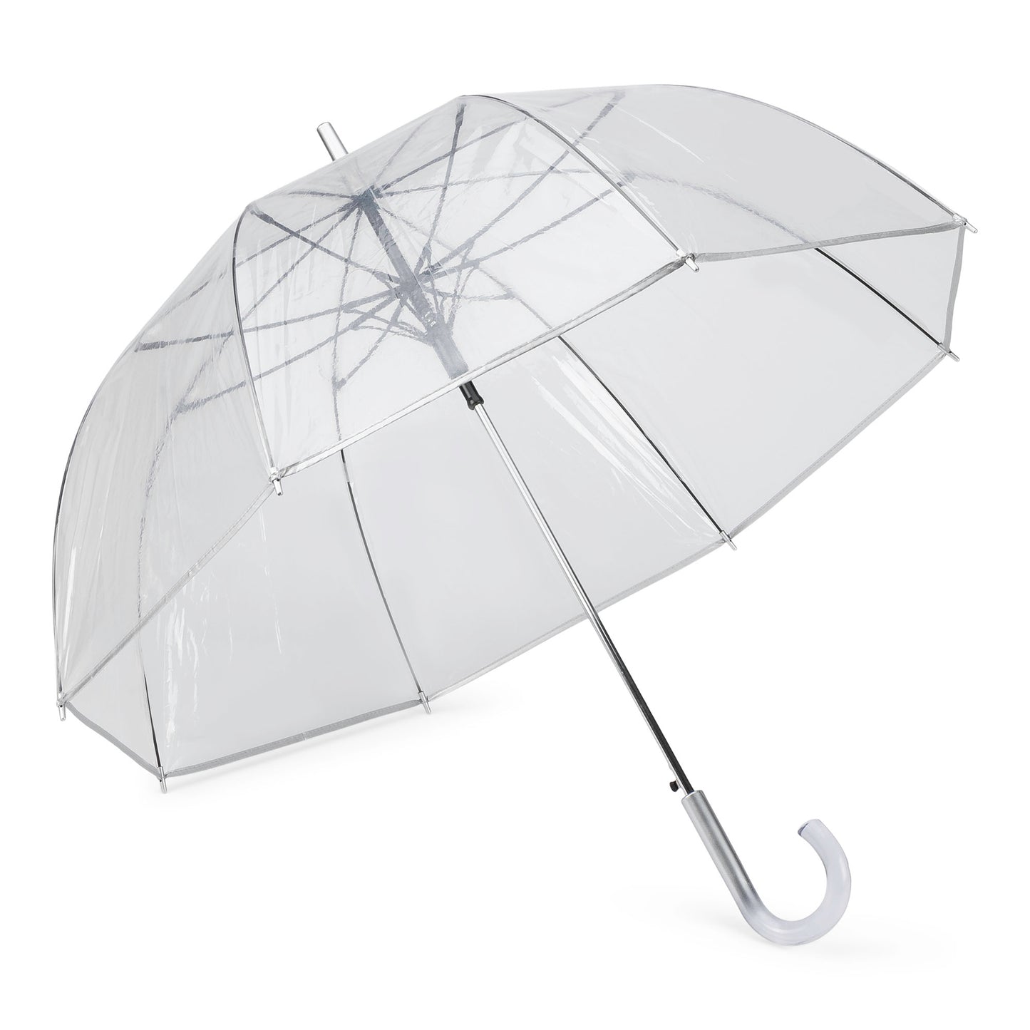 Auto Open 52" Arc Bubble Umbrella with Clear Crook Handle